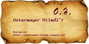 Ostermayer Hilmár névjegykártya